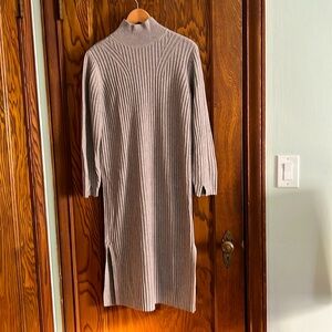 Perfect sweater dress.  Bought in Norway    Like new condition.  Taupe color